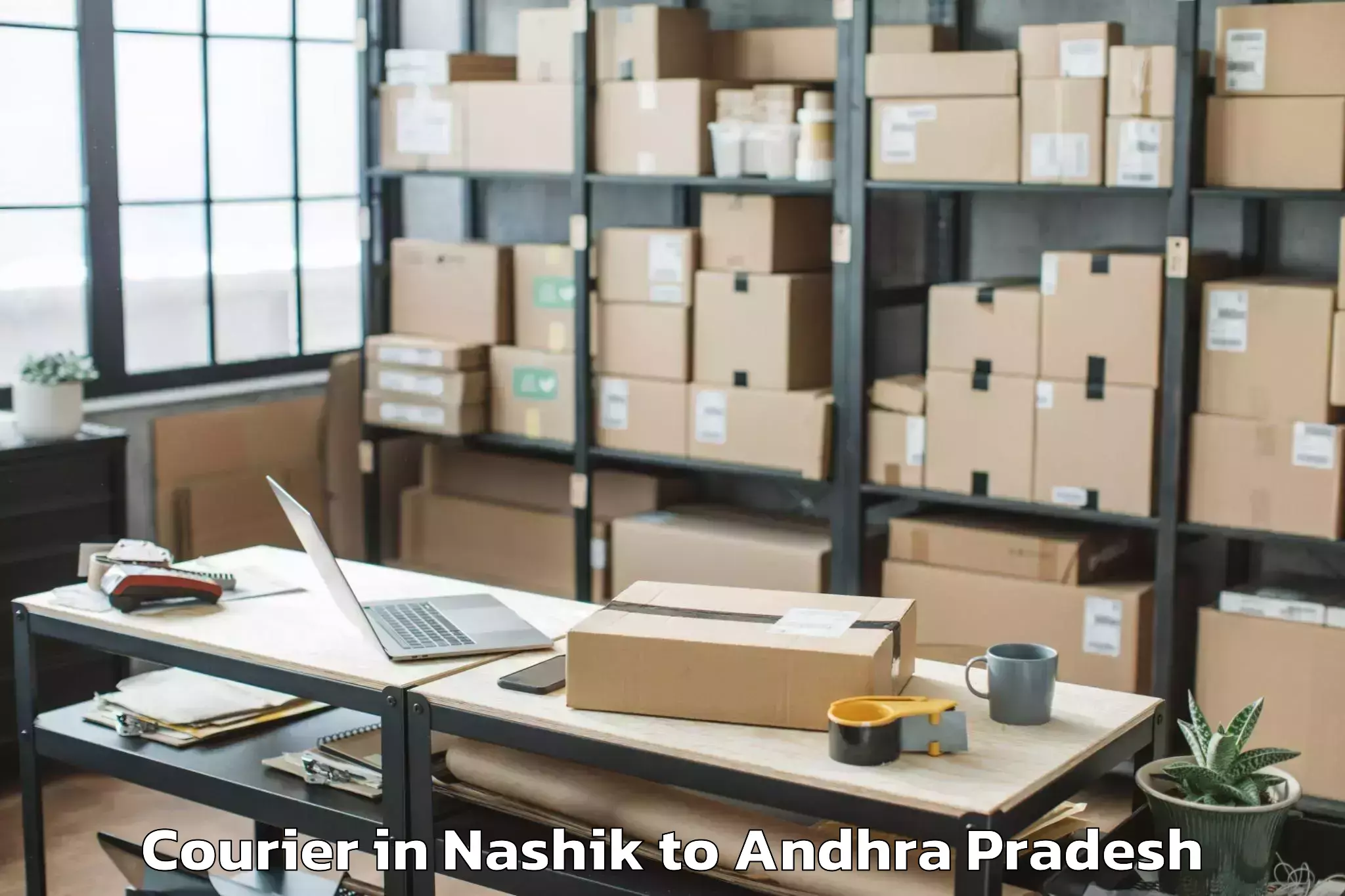 Book Nashik to Jeelugu Milli Courier Online